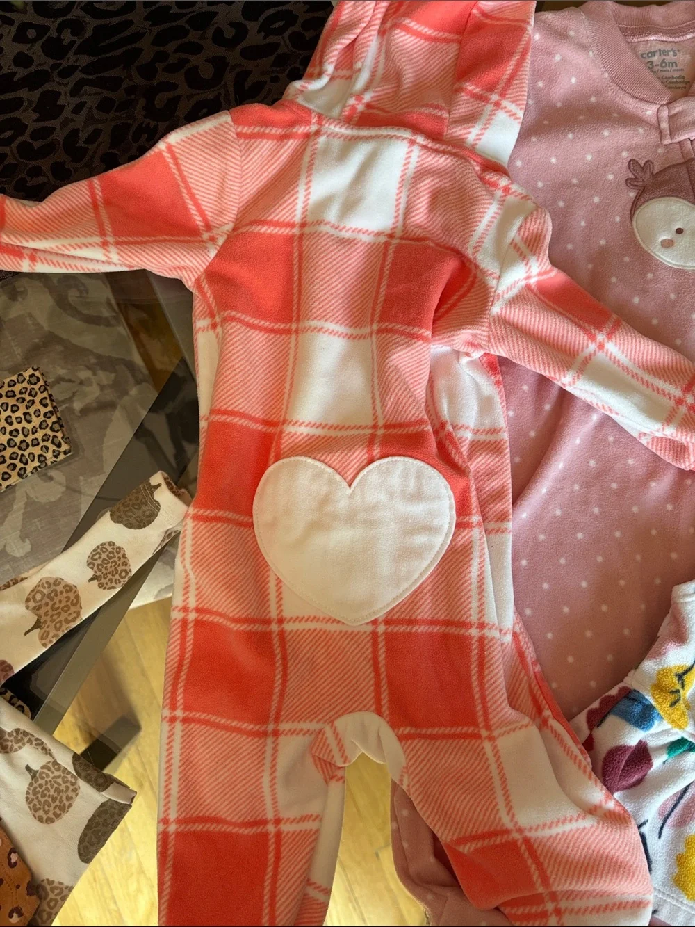 Fall girls size 3-6 month lot of 8! Onesies, Halloween and fleece pajamas & more